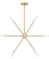 Star Dust 8 Light Chandelier Brushed Gold
