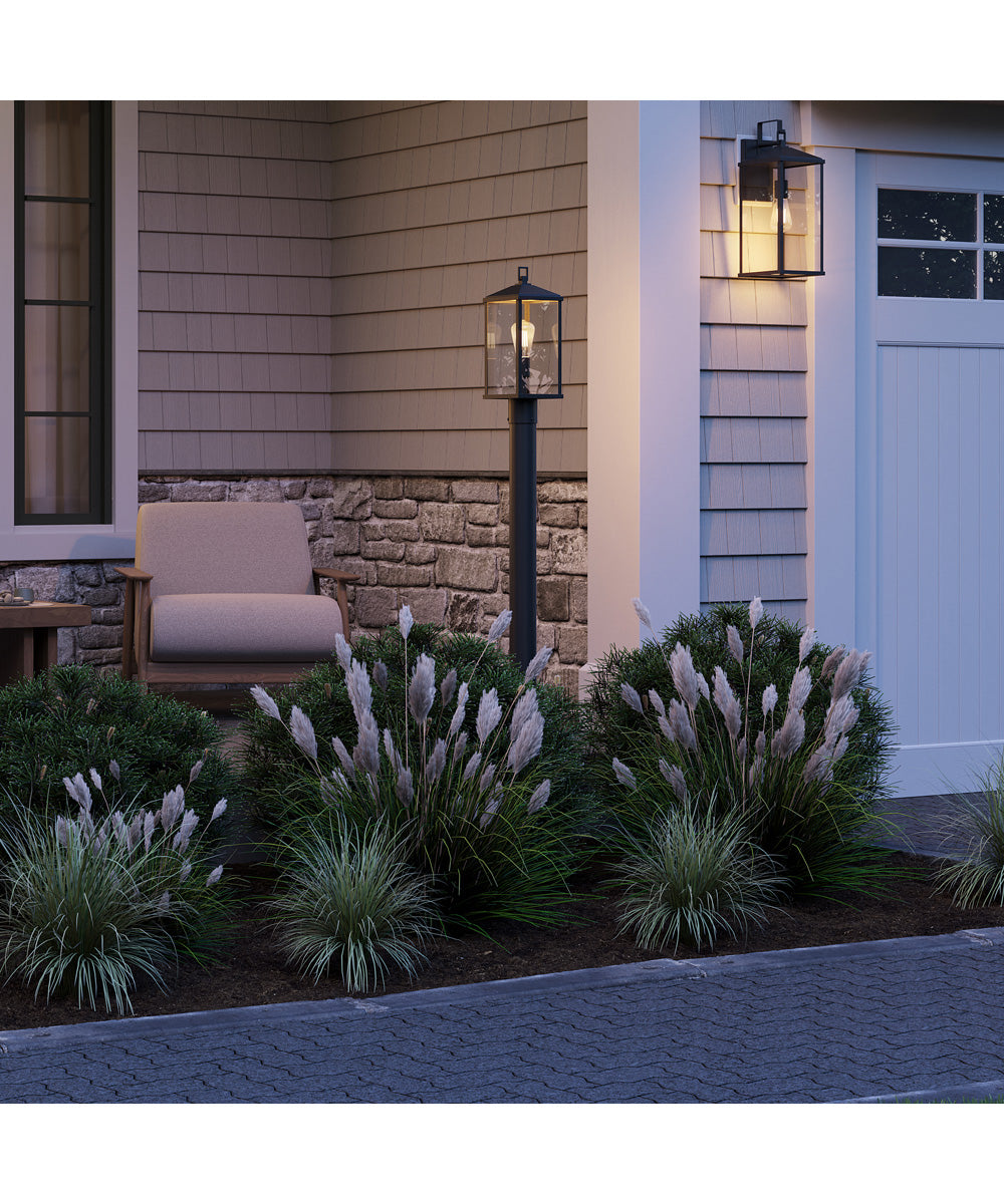 Cantley Extra Large Outdoor Wall Lantern with Clear Glass Panels Matte Black