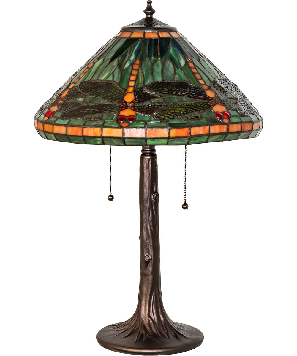 24" High Tiffany Dragonfly Table Lamp