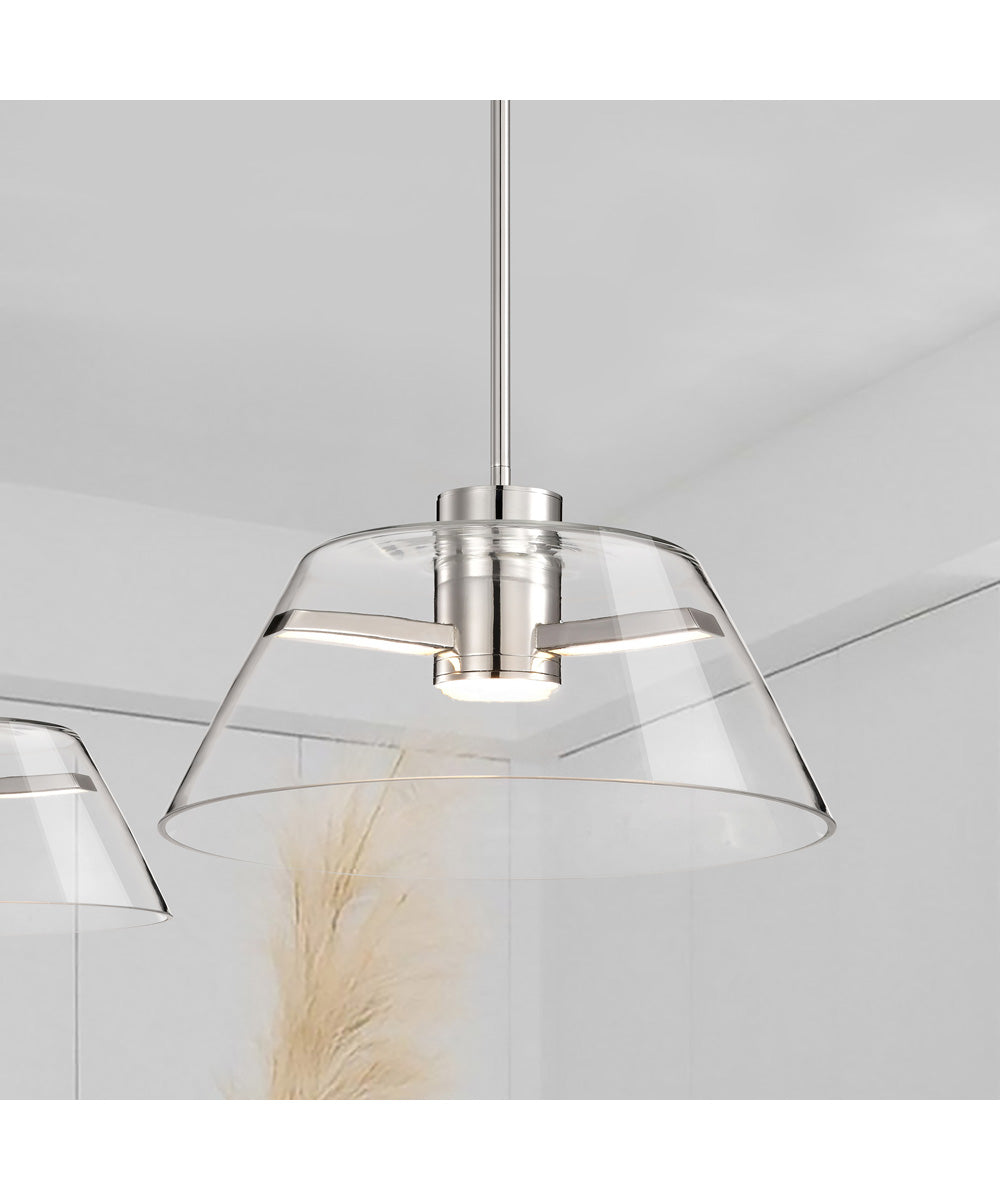 Edmond  Pendant Polished Nickel