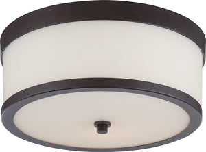 14"W Celine 2-Light Close-to-Ceiling Venetian Bronze