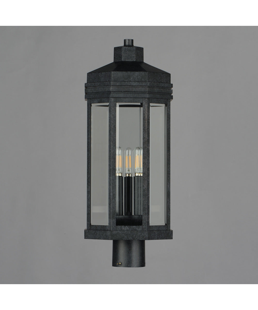 Wright 3-Light Outdoor Post Black Patina