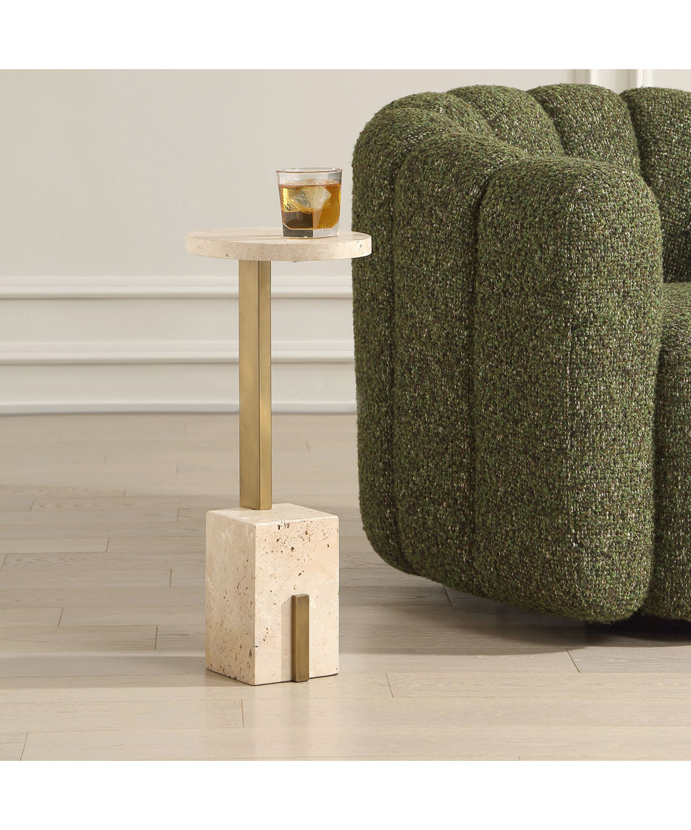 Feranno Travertine Accent Table