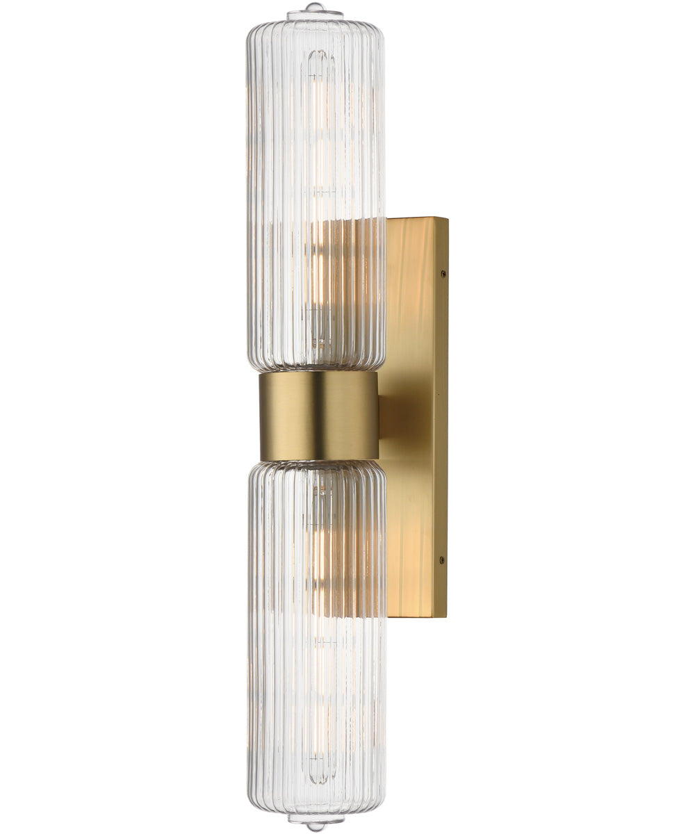 Kasbah 2-Light Wall Sconce Satin Brass