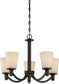 23"W Laguna 5-Light Chandelier Forest Bronze
