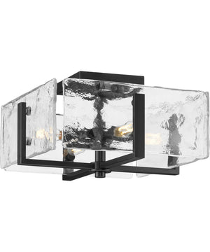 Rivera 4-Light 13 in. Luxe Industrial Flush Mount Matte Black