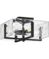 Rivera 4-Light 13 in. Luxe Industrial Flush Mount Matte Black