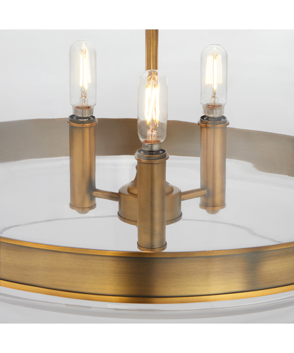 Tilbrook 3-light Pendant Brushed Brass
