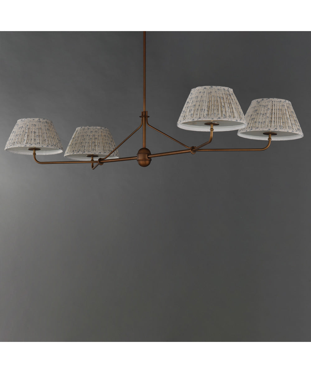 Dunbridge 4-Light Chandelier Weathered Brass