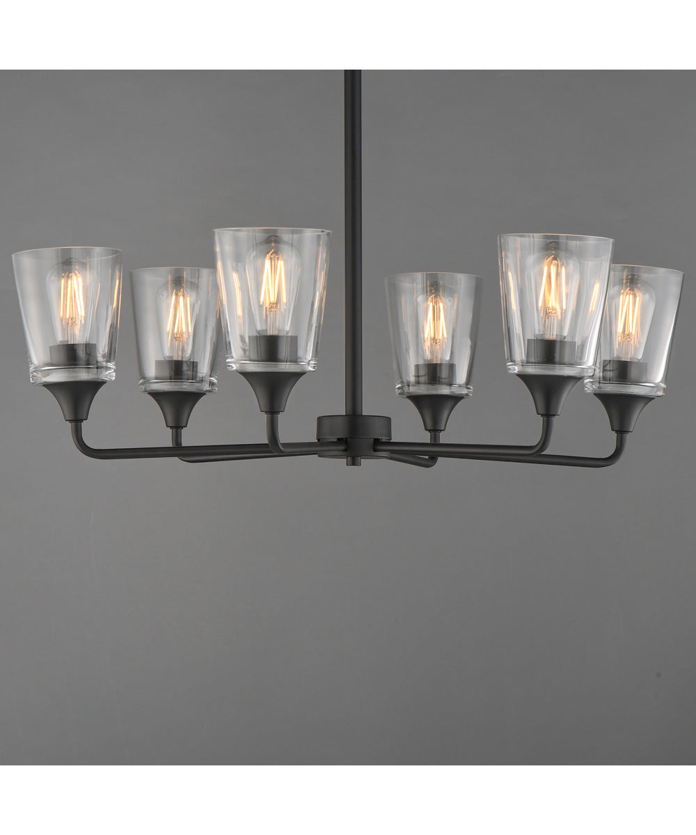 Hudson 6-Light Chandelier Black