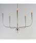 Vela 5-Light Chandelier Satin Nickel