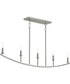Jheni 5-Light Linear Chandelier Brushed Nickel