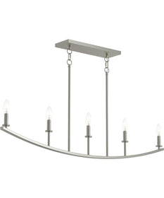 Jheni 5-Light Linear Chandelier Brushed Nickel