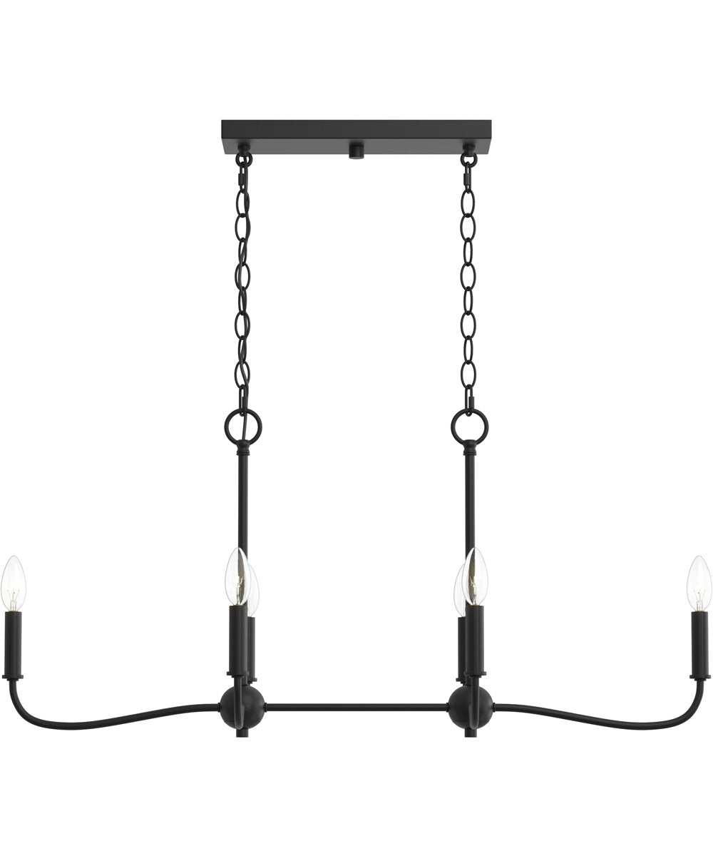 Ilia 6-Light Island Chandelier Matte Black