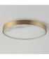 Slab 12 inch LED Alabaster Flush Mount Natural Aged Brass
