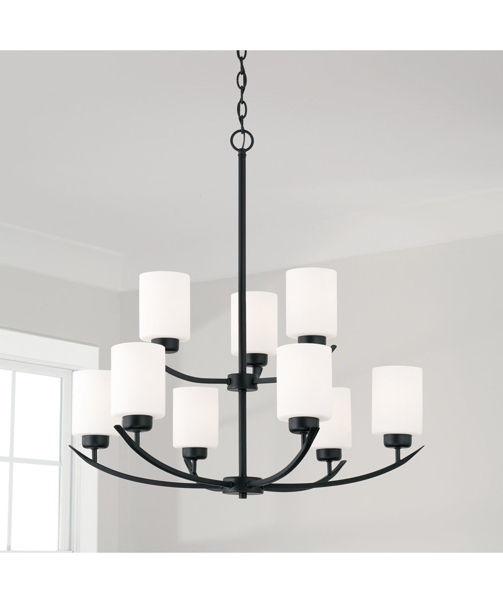 Dixon 9-Light Chandelier Matte Black