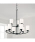 Dixon 9-Light Chandelier Matte Black