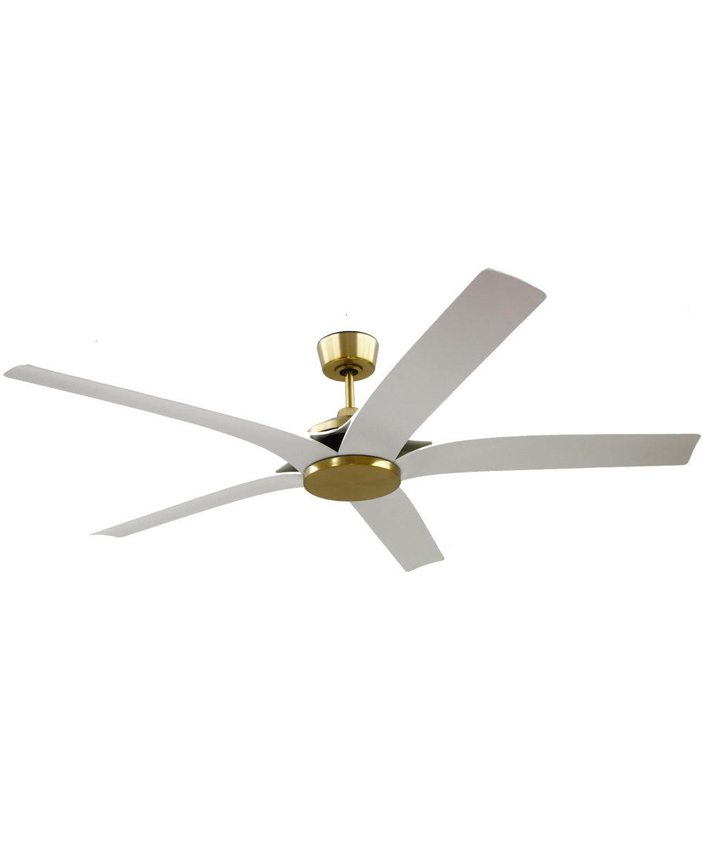 Fonz 65" Indoor Ceiling fan with 5-blades 1-Light Fan Satin Brass