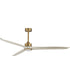 Woodwind 72 inch Solid Wood Blade Fan w LED Natural Aged Brass