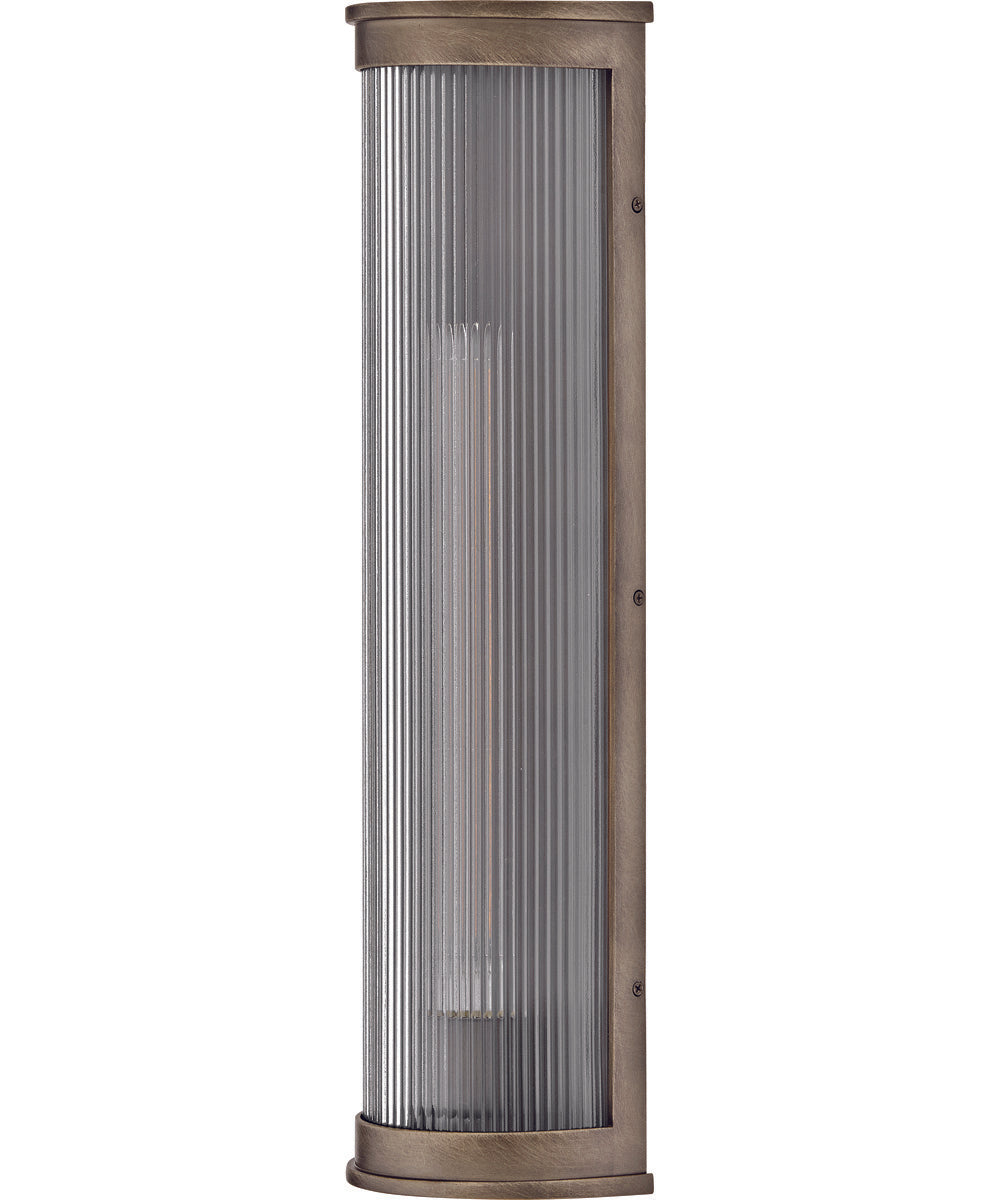 Bluffton 1-Light Large Wall Mount Lantern in Burnished Bronze