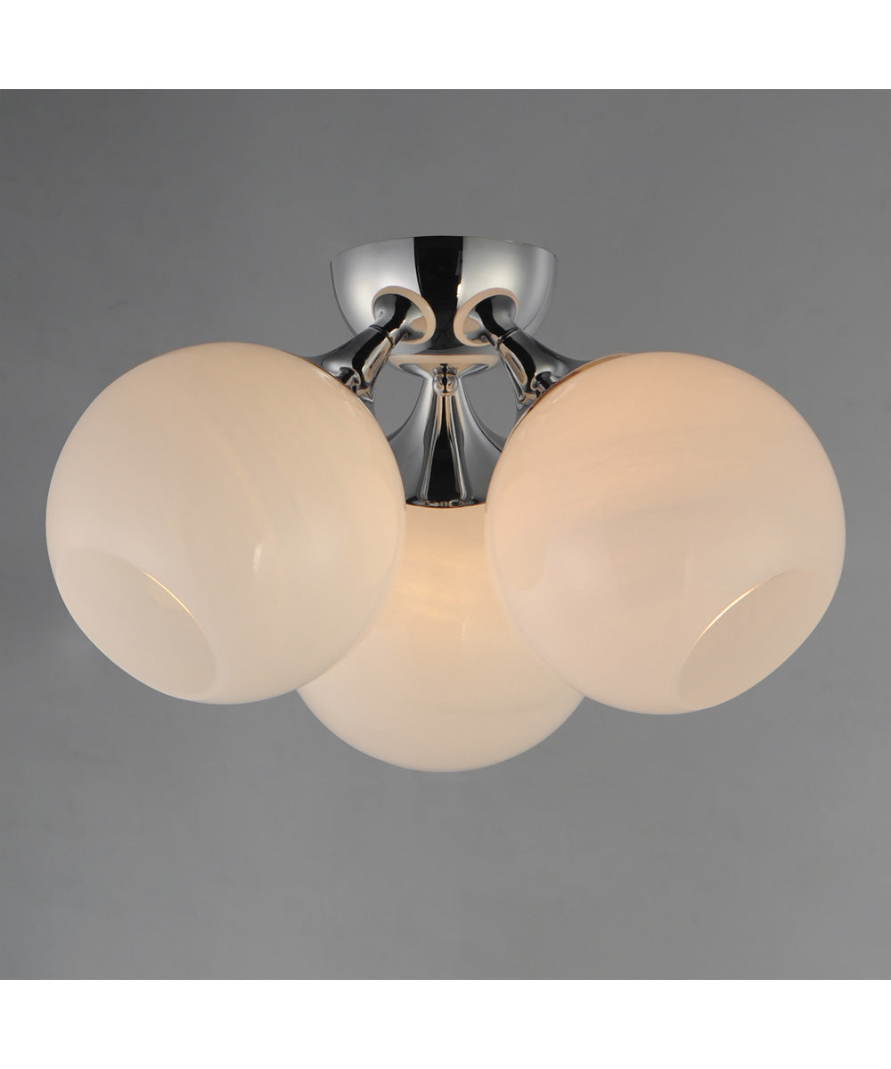 Neve 3-Light Semi Flush Polished Chrome