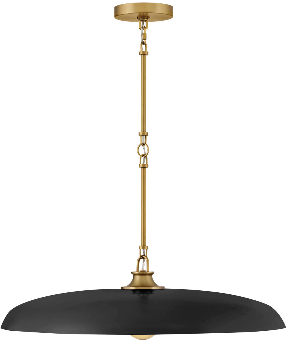 Sadie 1-Light Medium Dome Chandelier in Lacquered Brass