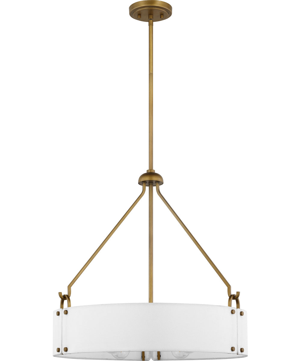 Halter 4-Light Pendant Natural Brass