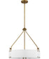 Halter 4-Light Pendant Natural Brass
