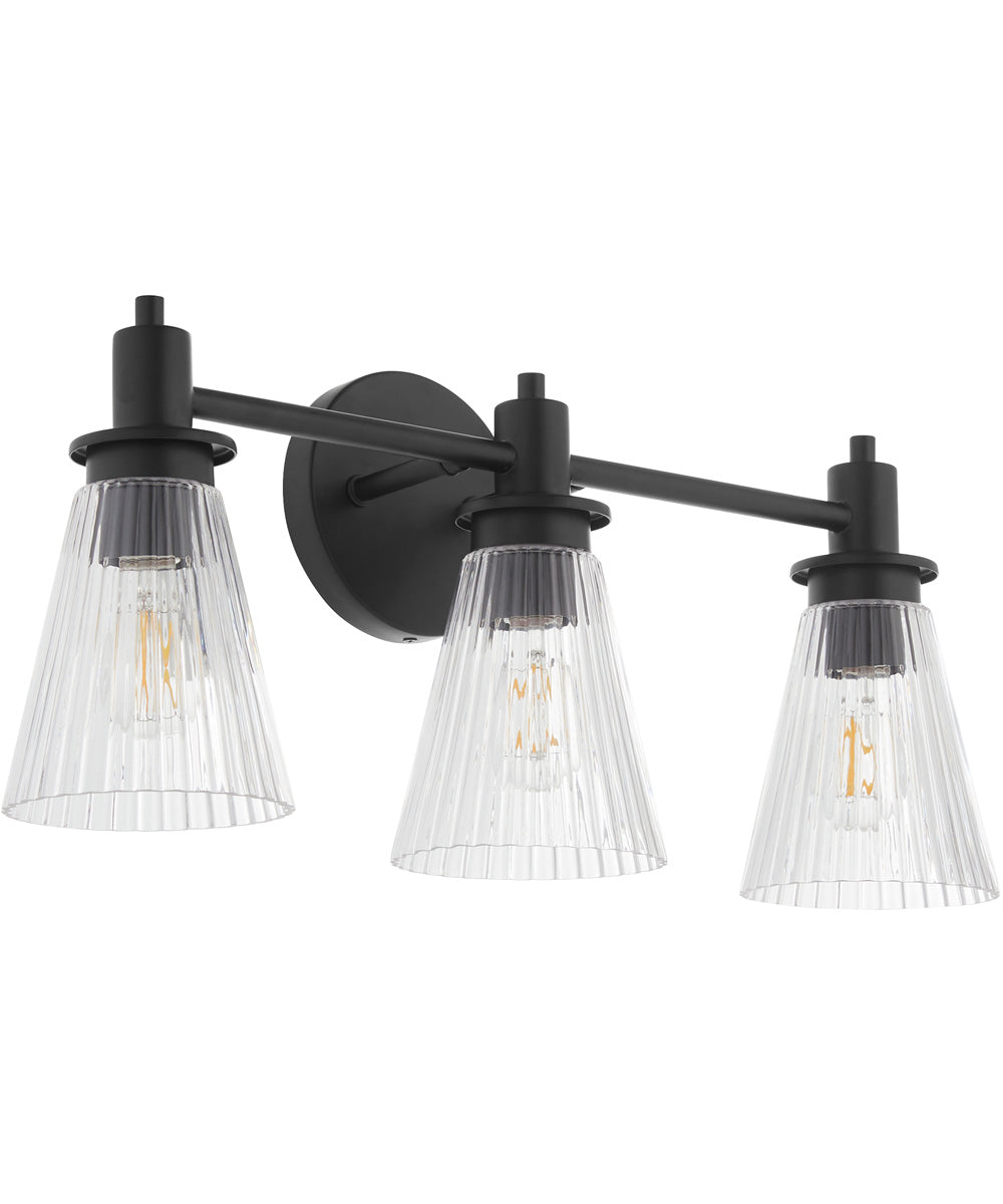 Lawton 3-light Bath Vanity Light Matte Black