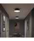 Avra Large 3-Light Flush Mount with Etched White Glass Shade Matte Black