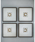 Dallbourne Wall Art Set Set of 4 White/Gold
