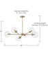Atlas 6-Light Chandelier Aged Brass