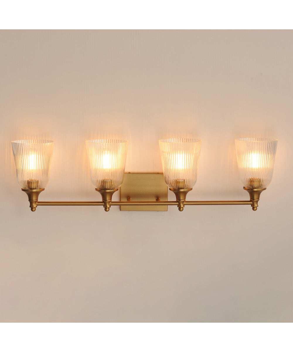 Julip 4-Light Bath Vanity Natural Aged Brass