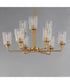 Hudson 9-Light Two-Tier Chandelier Natural Aged Brass