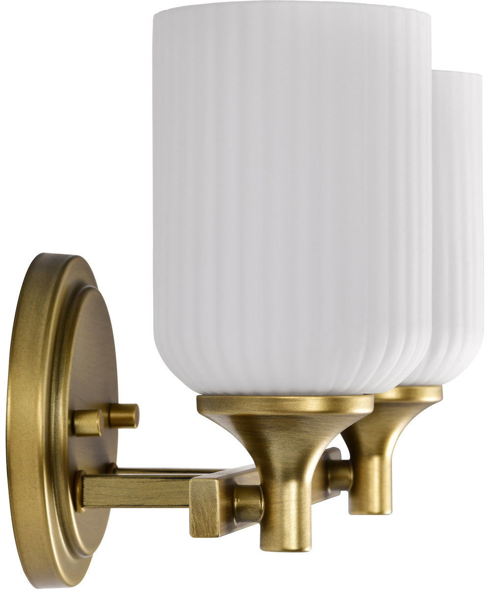 Solara 2-Light Vanity & Wall Natural Brass