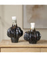 Umbrian White & Brown Gourd Vases Set of 2