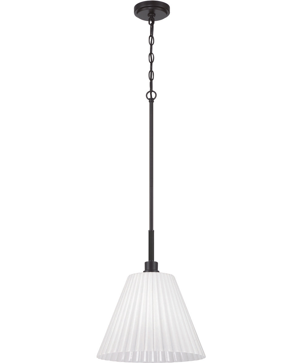 Pleated II 1-Light Lighting Flat Black