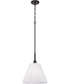 Pleated II 1-Light Lighting Flat Black