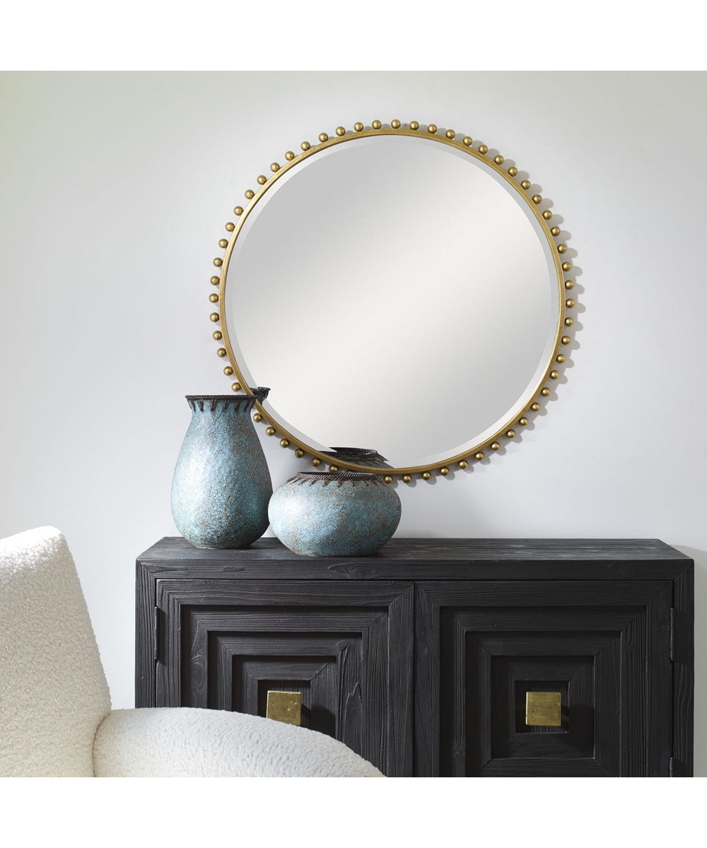 Taza Gold Round Mirror