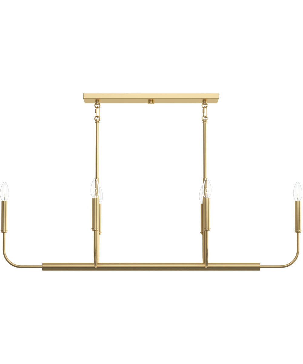 Reines 6-Light Linear Chandelier Brushed Gold