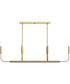 Reines 6-Light Linear Chandelier Brushed Gold