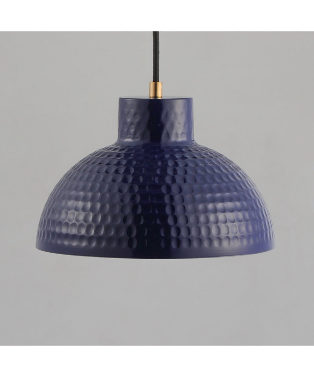 Rockport 10 inch 1-Light Pendant Green / Natural Aged Brass