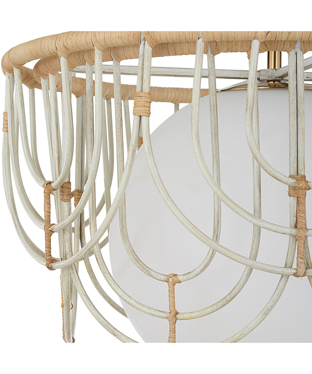 Arches 1 Light Rattan Pendant
