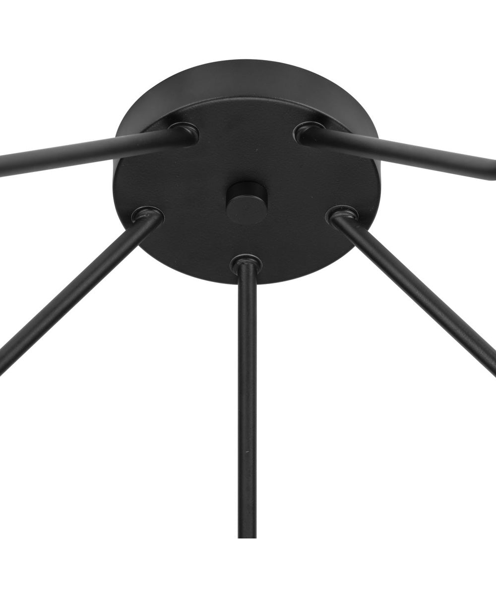 Breckenridge 5-Light Semi-Flush Mount Matte Black