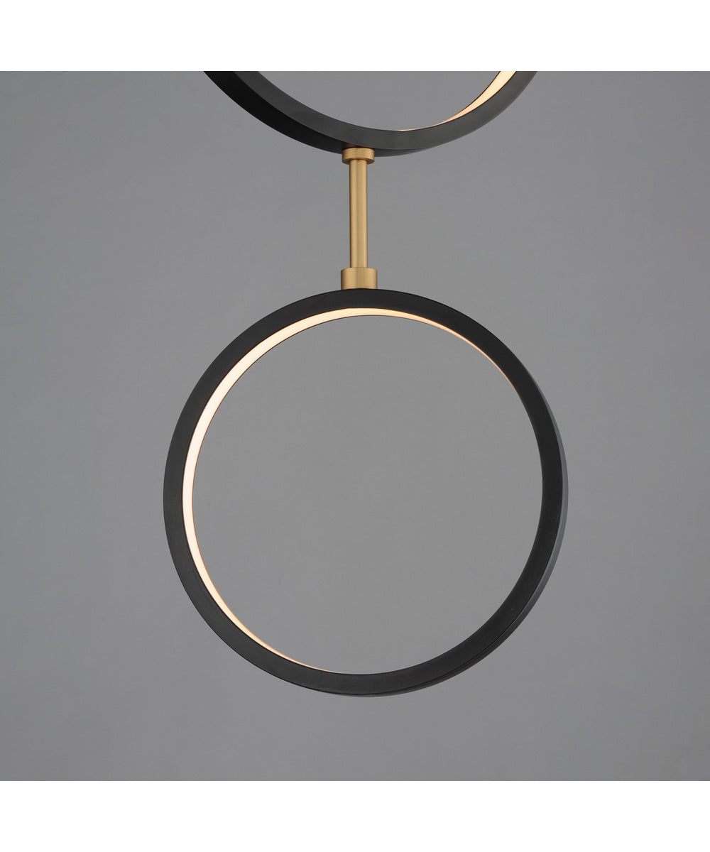 Hoopla 3-Light LED Pendant Black / Gold