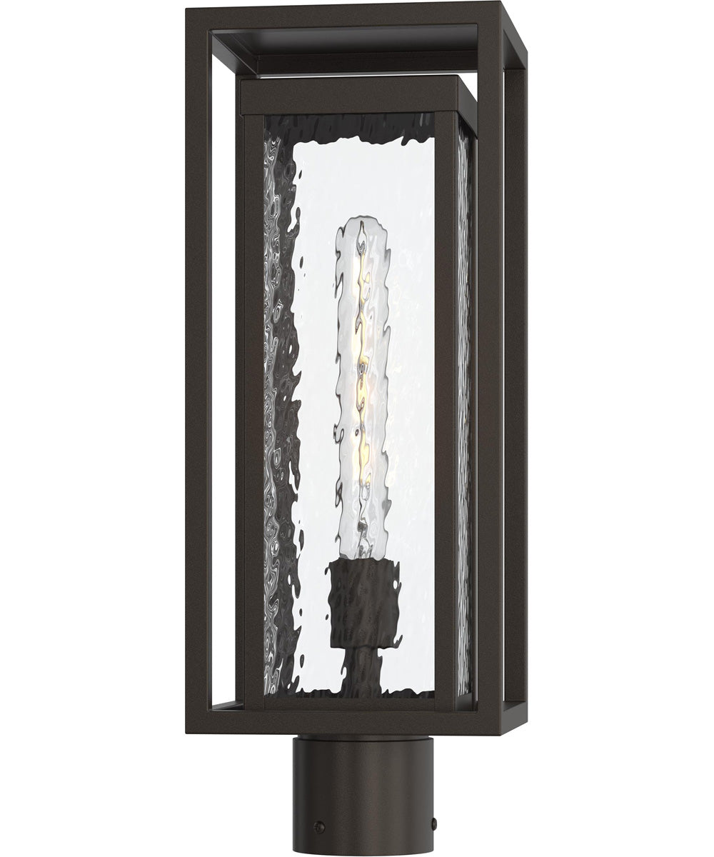 Shaw 19 Inch 1 Light Outdoor Post Light with Clear Glass Antique Bronze