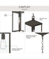 Cantley Outdoor Pendant with Clear Glass Panels Antique Bronze