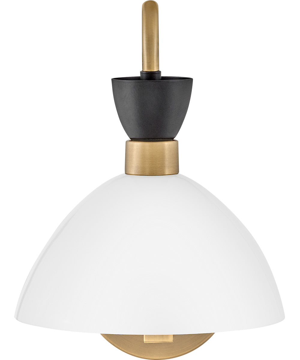 Simon 1-Light Medium Single Light Plug-In Sconce in Black