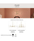 Pilar Extra Large 6-Light Chandelier Brushed Gold