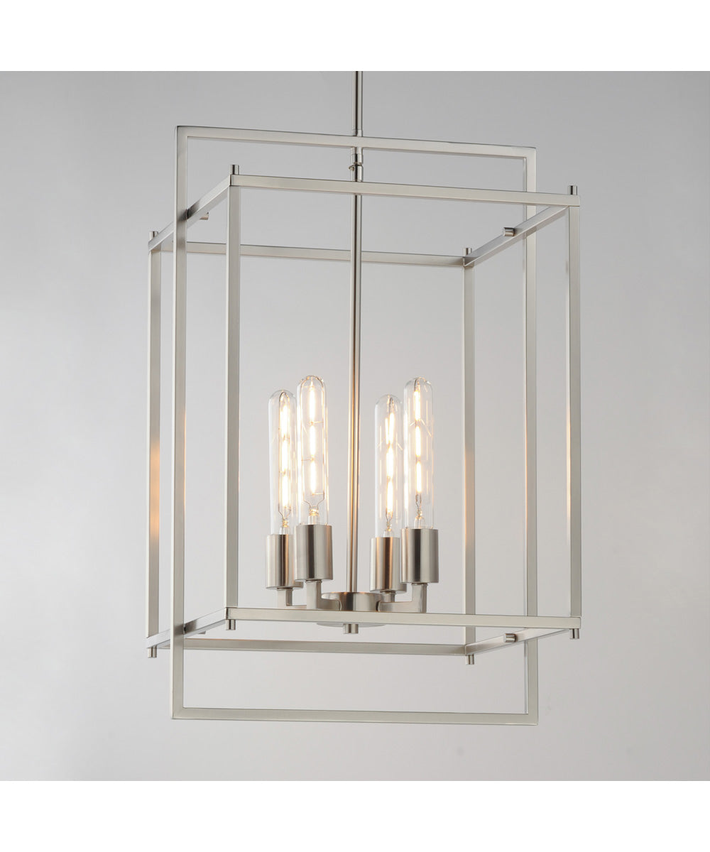 Gridline Large Pendant Satin Nickel